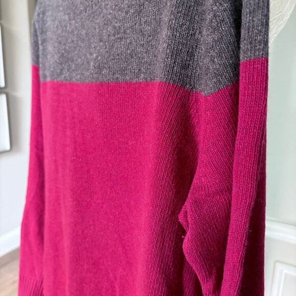Marino Wool Maroon Grey Sweater Men Large Banana Republic​ GORPCORE - Picture 9 of 11